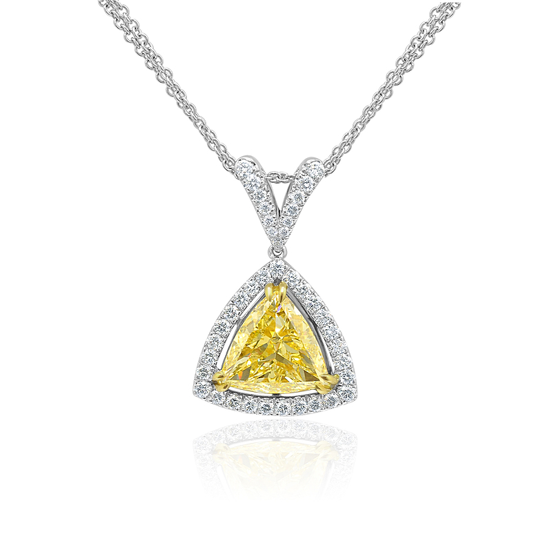Fancy Light Yellow Yellow Diamond Pendant