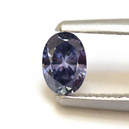 Argyle-Diamant in Fancy-Tiefblau mit leichtem violettem Einschlag (Fancy Deep Violetish Blue) mit 0,17 Karat