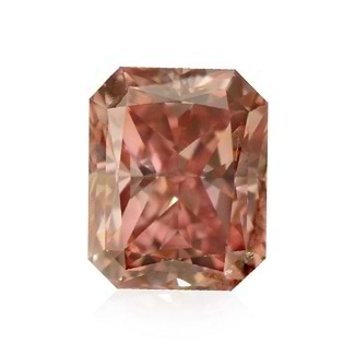 0.21 carat Fancy Intense Orangy Pink Radiant Shaped Argyle diamond