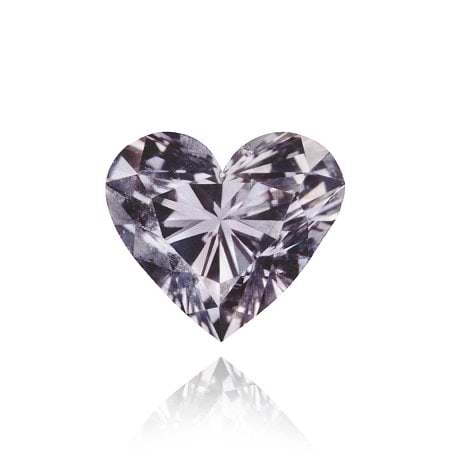Diamant in Herzform in Fancy-Violett-Grau mit 0,25 Karat