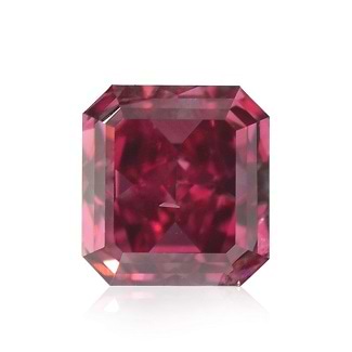 0.25 carat Fancy Purplish Red Radiant Shaped diamond