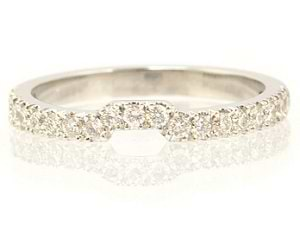 0.26 Carat, Round Brilliant Wedding Band,