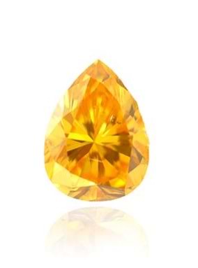 0.41 carat Fancy Vivid Yellow Orange