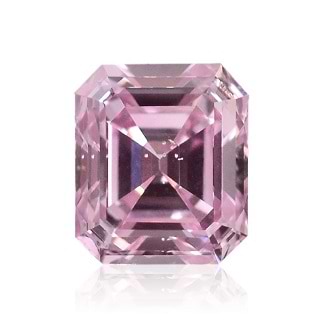 0.52 carat Fancy Intense Purplish Pink Emerald Shaped diamond