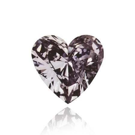 Diamant in Herzform in Fancy-Dunkel-Grau mit leichtem violettem Einschlag (Fancy Dark Violetish Gray) mit 0,56 Karat