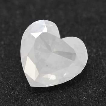 0.62 carat Fancy White heart shaped diamond
