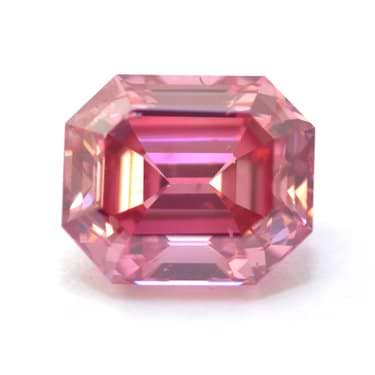 0.65 Fancy Intense Purple Pink emerald cut diamond