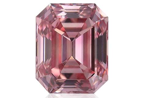  0.75 carat, Fancy Intense Pink, Emerald Shape, VVS1 Clarity, GIA & ARGYLE, SKU 211839