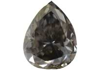 0.82 Carat, Fancy Dark Grey Diamond, Pear, IF