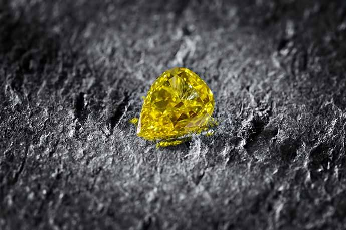 A 1.05 carat fancy vivid yellow diamond