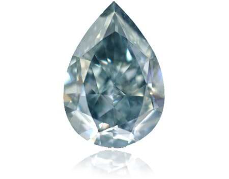 Diamant in Birnenform, in Fancy-Gräulich-Blau, 1,10 Karat, IF
