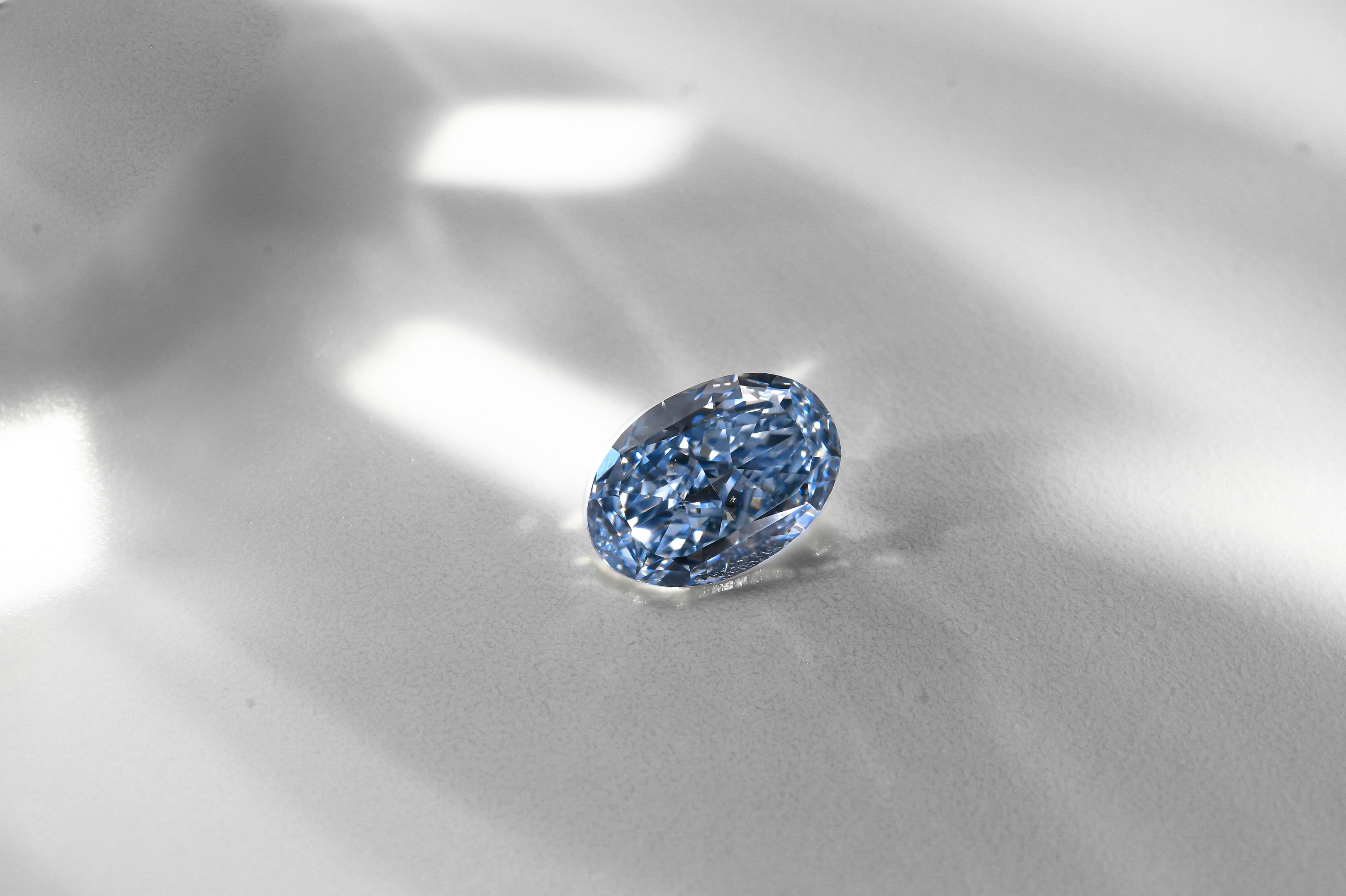 LEIBISH 1.21 carat, Fancy Intense Blue Diamond, Oval Shape, VS2 Clarity, GIA