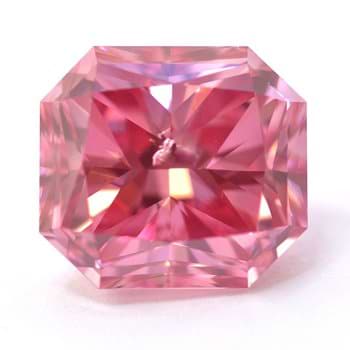 1.68-carat, Fancy Vivid Purplish Pink, Radiant-shaped diamond
