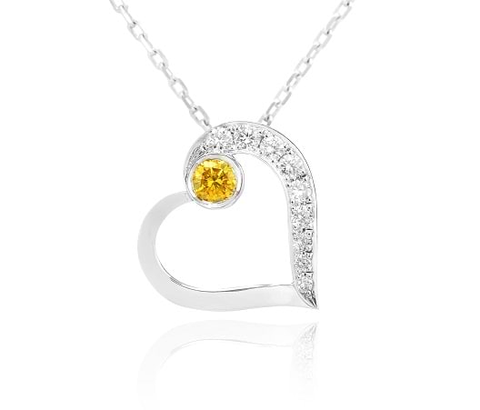 10 Ways to Say I Love You Yellow Diamond Pendant