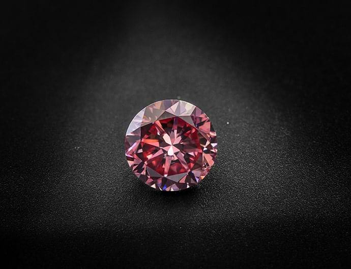 0.70 carat, Fancy Vivid Pink Diamond, Round Shape, SI1 Clarity, GIA