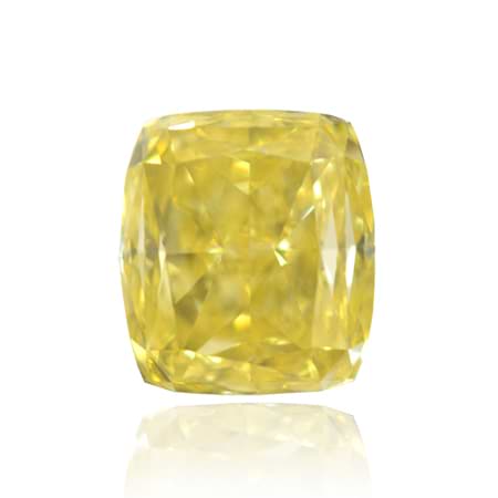 2.03 Carat, Fancy Intense Yellow Diamond, Cushion