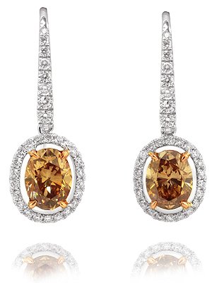 Champagne hot sale diamond earrings