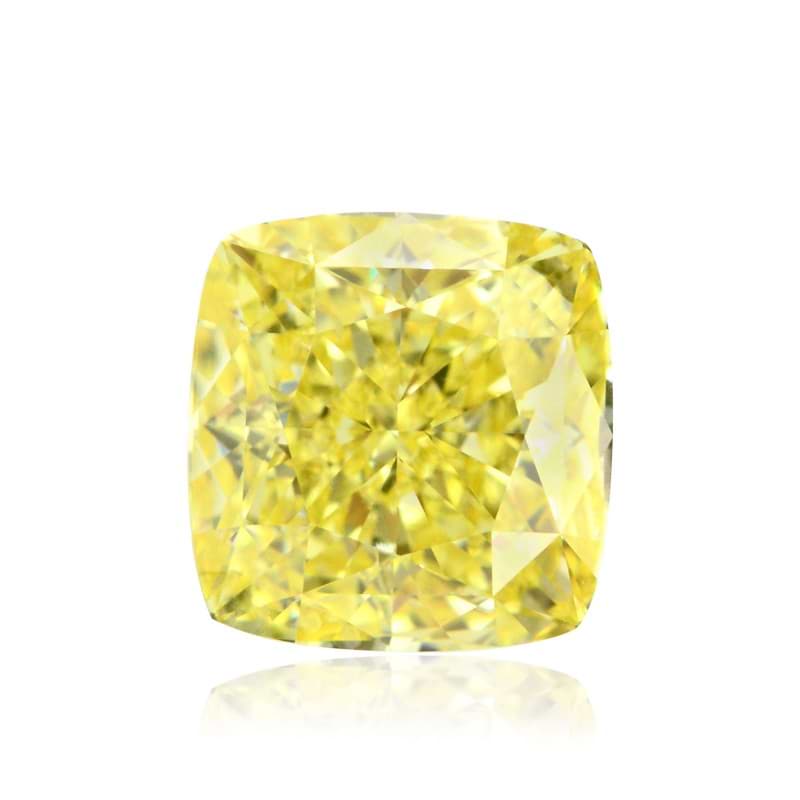 2.19 carat, Fancy Intense Yellow, Cushion Shape, FL Clarity, GIA