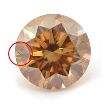 2.28ct Fancy Orangy Brown Round SI2 (Internal Inclusion)