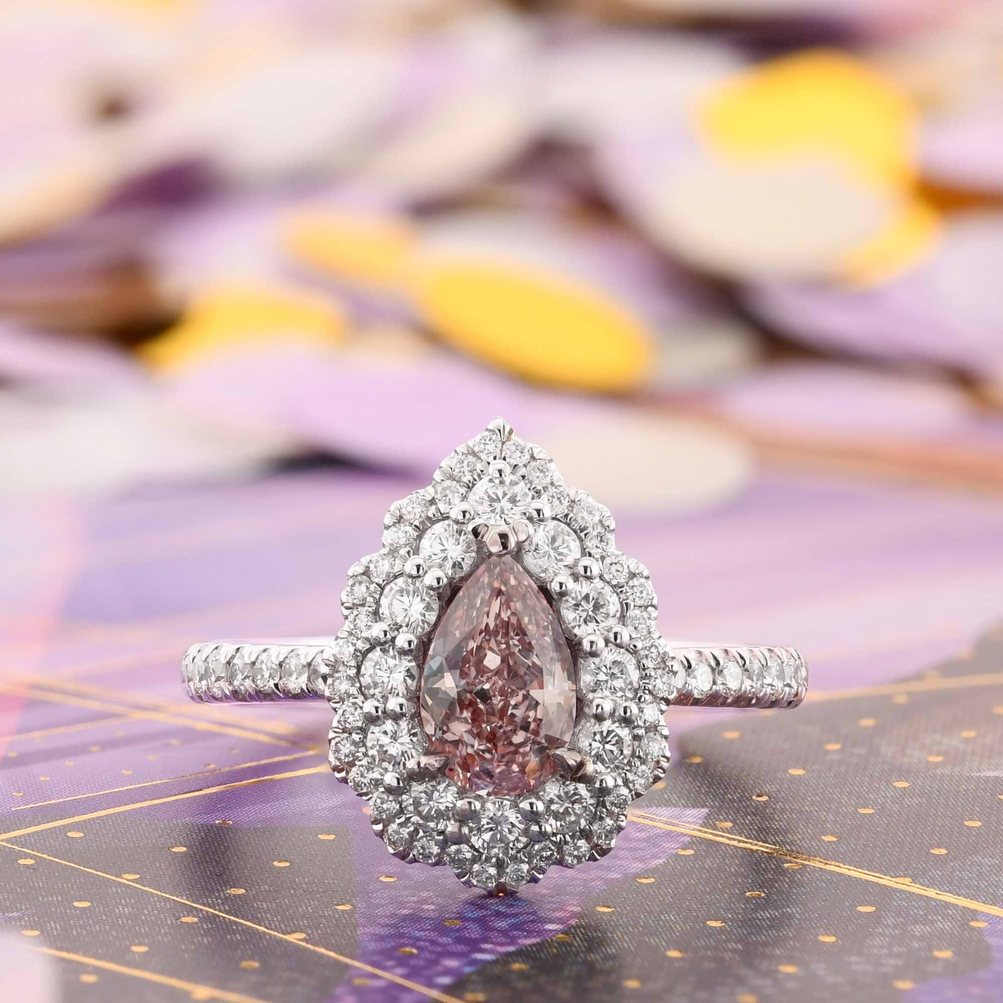 LEIBISH Natural Pink Diamond Engagement Ring