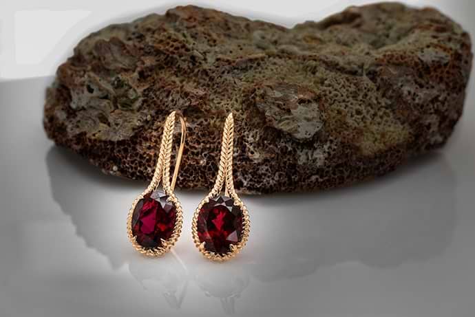 Rose Gold Oval Rubellite Drop Earrings (6.54Ct TW)