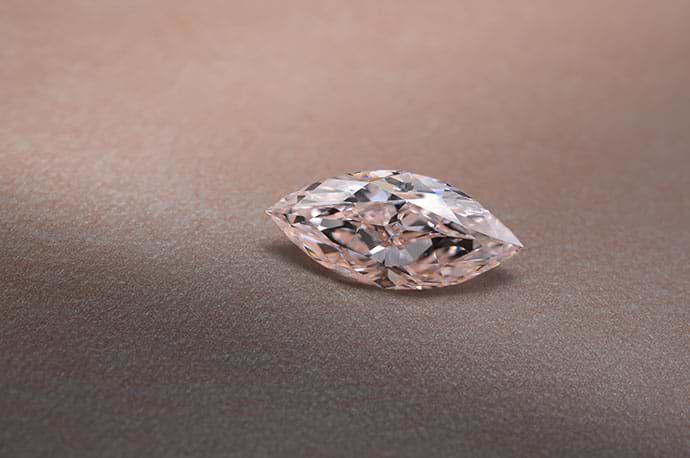 3.12 carat, Light Pink Diamond, Marquise Shape, VVS2 Clarity, GIA