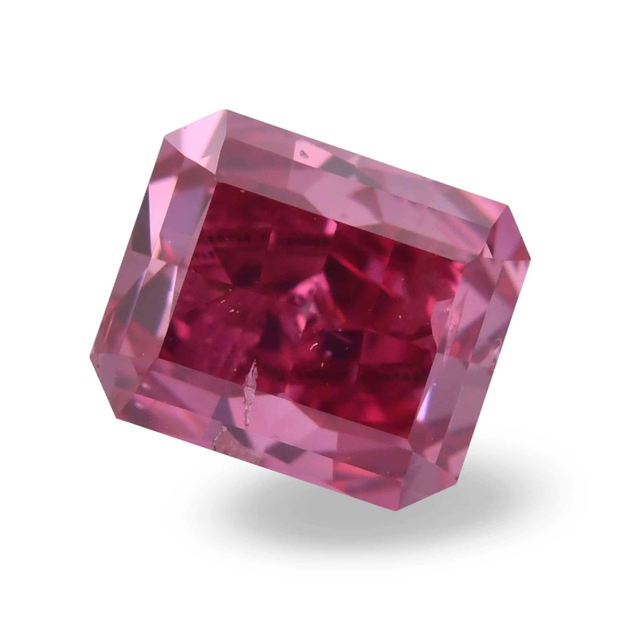 LEIBISH 0.47 carat, Fancy Purplish Red Diamond, pRED, Radiant Shape, I1 Clarity, GIA & ARGYLE