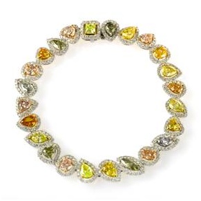 10.44ct fancy color bracelet