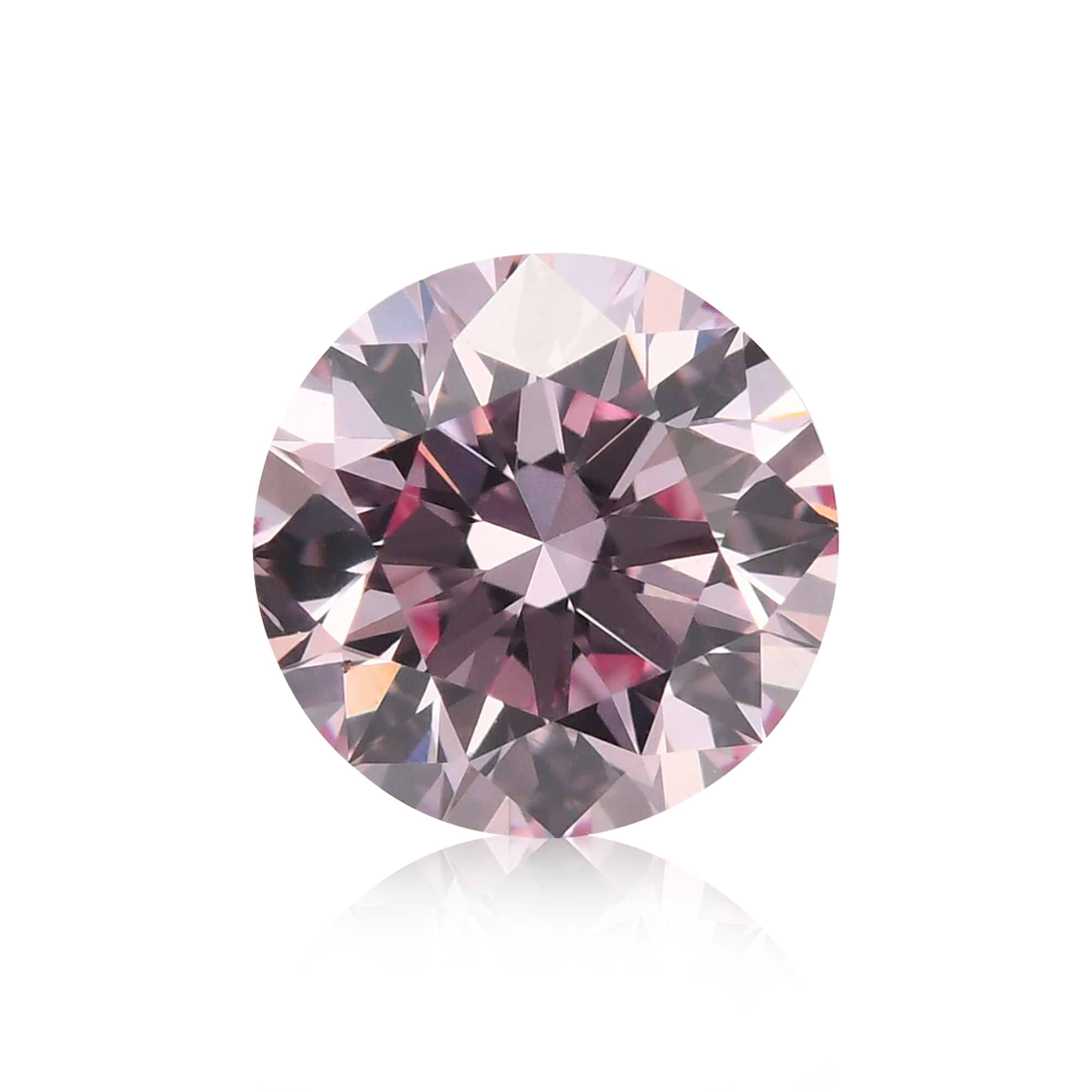 0.51 carat, Fancy Purplish Pink Diamond, Round Shape, SI1 Clarity, Triple X GIA