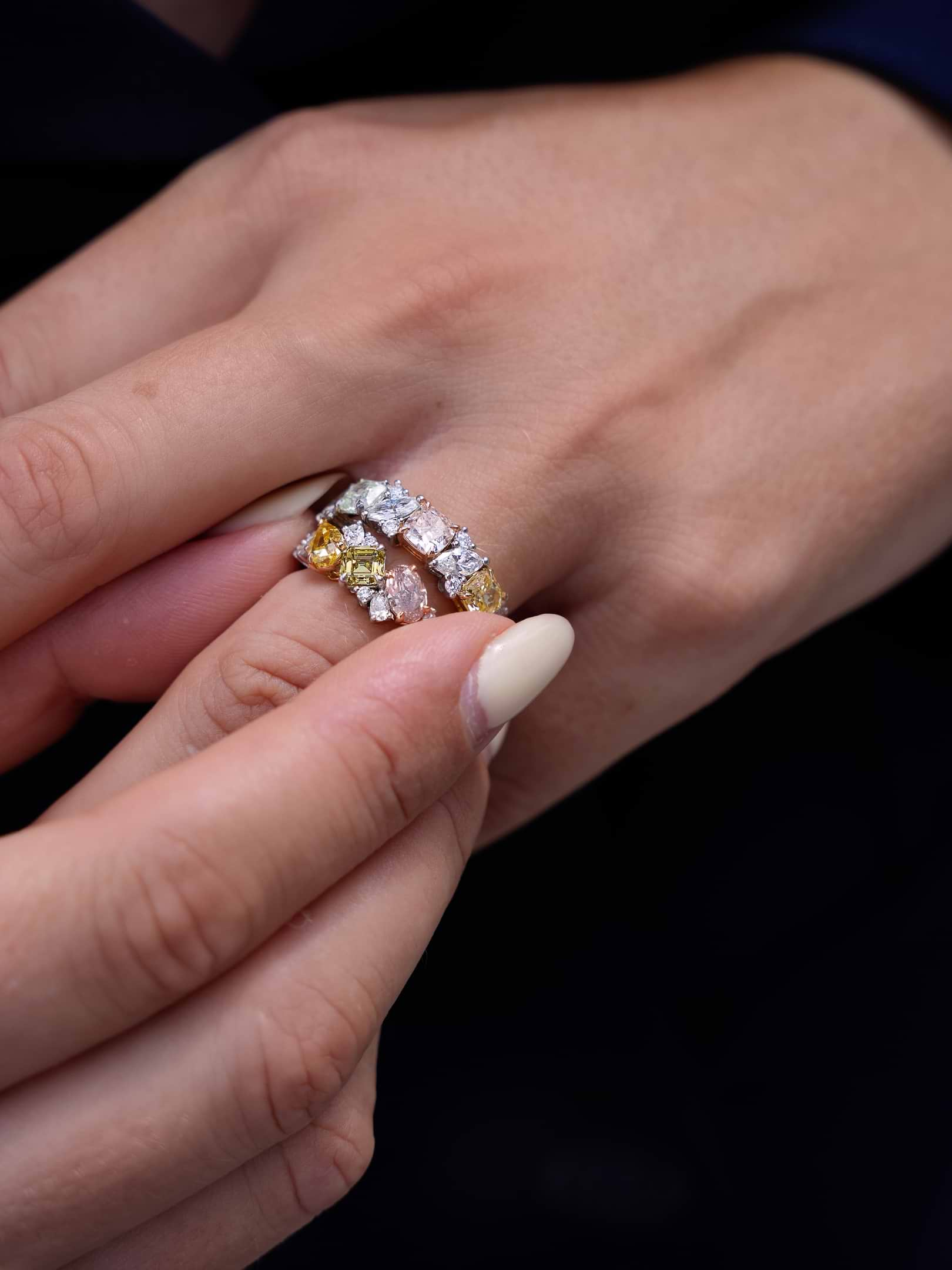 Natalia Levsina wearing LEIBISH Jewelry at NYFW