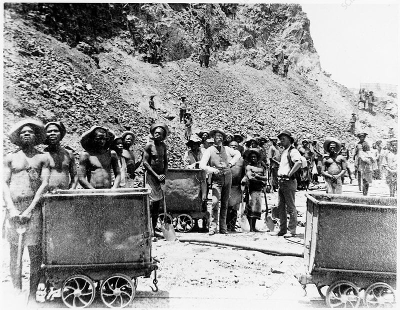 De Beers diamond mines, South Africa, 1885