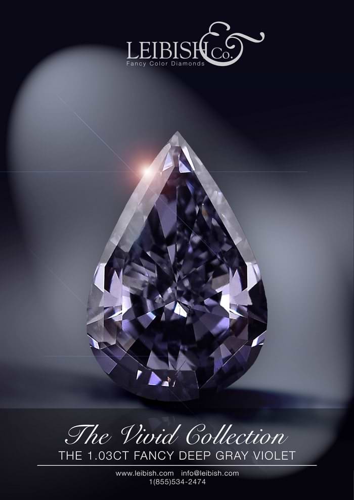 1.03 carat, Fancy Deep Gray Violet, Pear Shape, SI2 Clarity, GIA, SKU 184890