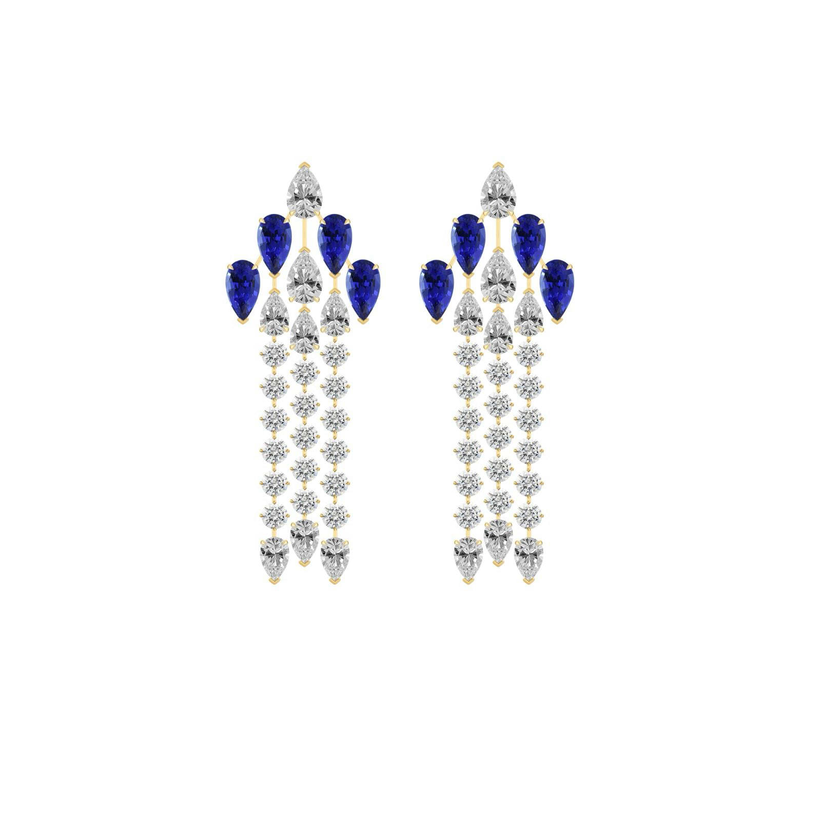 LEIBISH pair of earrings commemorating a 50th wedding anniversary