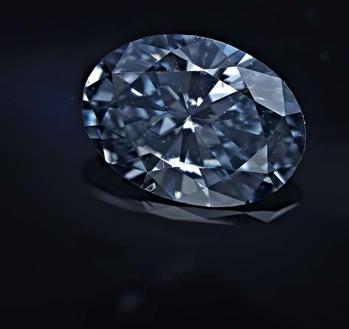 Fancy Deep Blue Oval Shaped Diamond