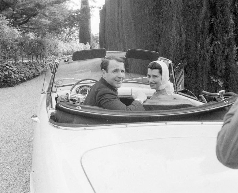 Prince Aga Khan and Nina Dyer after their marriage