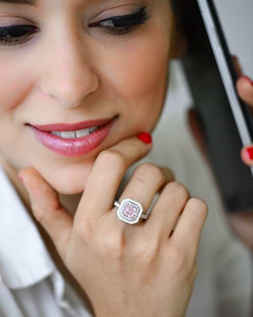 Pink Diamond Ring