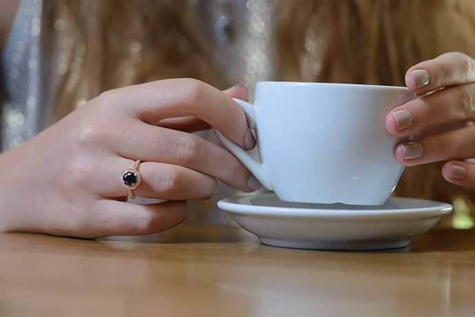 A Leibish black diamond ring