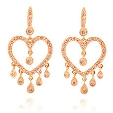 Fancy Pink Chandelier Diamond Earrings