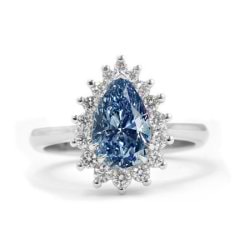 Fancy Vivid Blue Diamond Ring