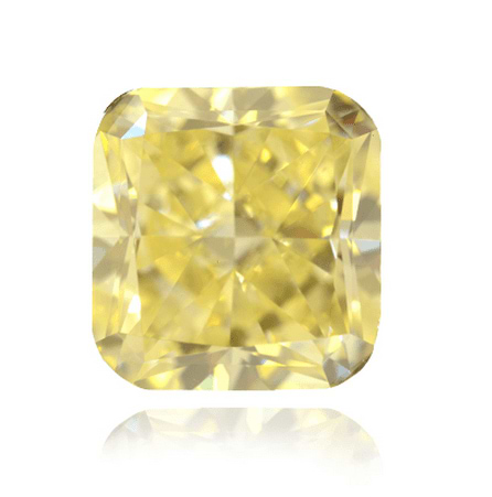 18.50 ct Natural Fancy Intense Yellow Cushion Cut Radiant Diamond