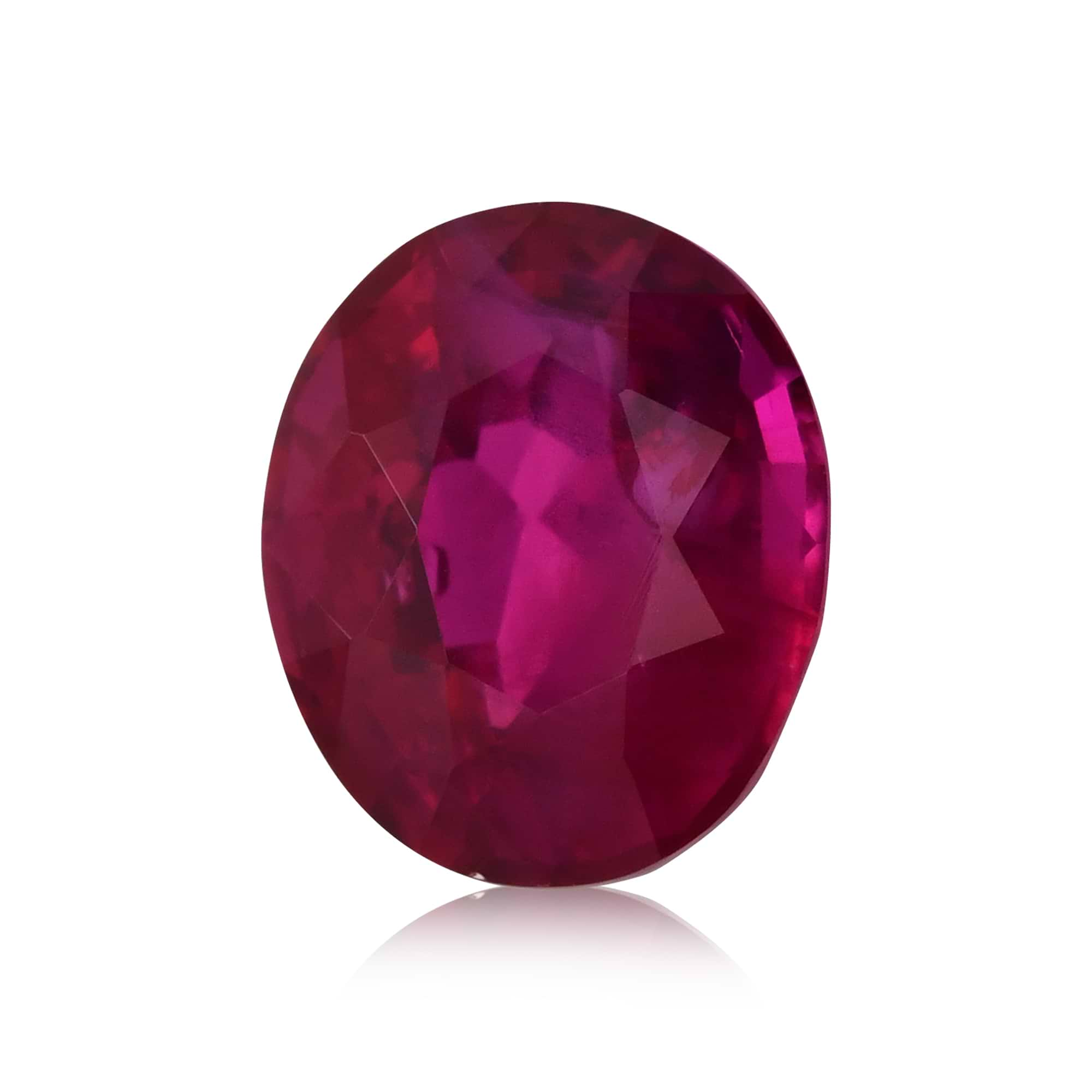 LEIBISH 2.08 carat, Red, Burmese Ruby, Oval Shape, GUBELIN