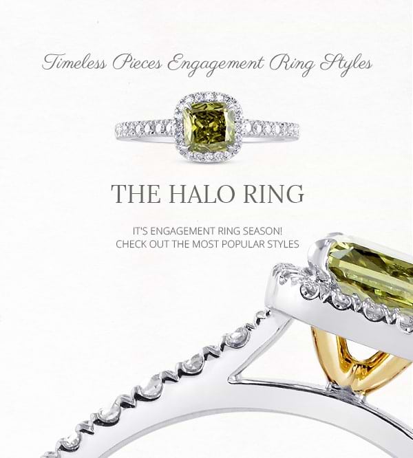 Halo Diamond and Gemstone Rings