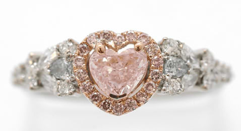 Falling in Love - A Fancy Purplish Pink Diamond Heart Shaped Ring
