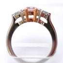 0.61ct Emerald Fancy Intense Purplish Pink Diamond Ring