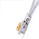 1.06ct Fancy Intense Orange Cushion diamond, SI1, Necklace