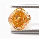 1.06ct Fancy Intense Orange Cushion diamond, SI1
