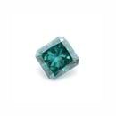 1.26ct TW with a 0.19ct Radiant Fancy Deep Blue Green