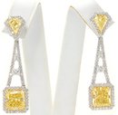 12.54ct Fancy Yellow Internally Flawless Diamond Earrings