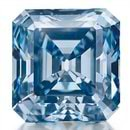 3.25 Carat, Fancy Vivid Blue, Square Emerald-Cut, IF