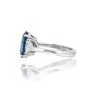 5.68 Carat, Oval Tanzanite and Triangle Diamond Ring